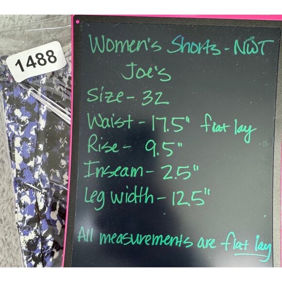Joes Womens Electric Blue Pop Art Print Shorts Size 32 NWT 43% Lyocell - Picture 13 of 14